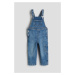 H & M - Džínové kalhoty's laclem - modrá