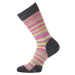 LASTING dámské merino ponožky WWL růžovo-žluté