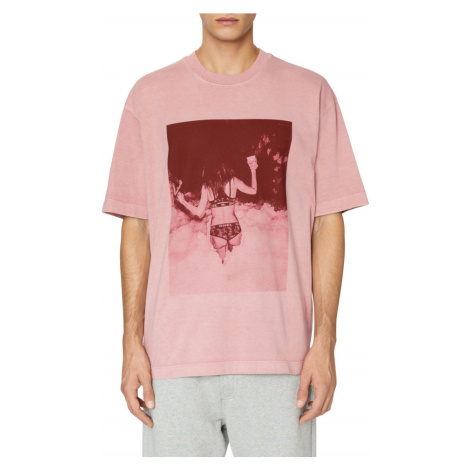 Tričko diesel t-wash-e6 t-shirt růžová