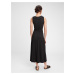 Černé dámské šaty sleeveless ruffle maxi dress