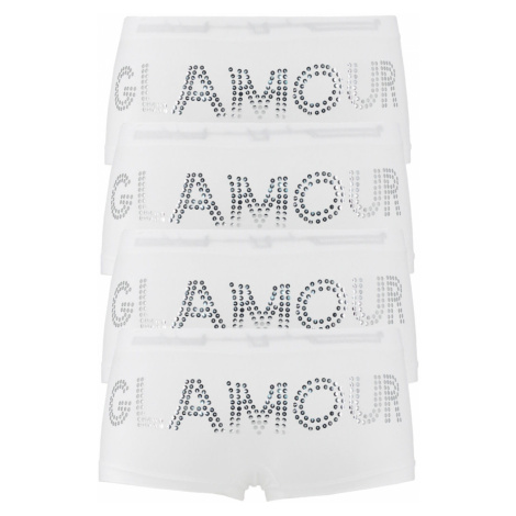 Glamour B kalhotky s nohavičkou 33847-4bal bílá Greenice (G&N)