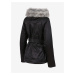 Černá dámská bunda s umělým kožíškem Alpine Pro DOSOJINA