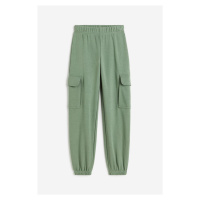 H & M - Kalhoty jogger cargo - zelená