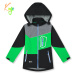 Chlapecká softshellová bunda, zateplená KUGO HK5605, černá / zelená / šedá Barva: Černá
