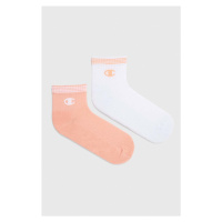 Ponožky Champion 2-pack dámské, oranžová barva