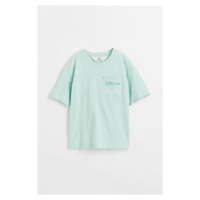 H & M - Oversized tričko's náprsní kapsou - tyrkysová