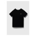 Dětské bavlněné tričko Lacoste černá barva