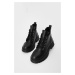 Marjin Women's Lace-up Thick Sole Boots Boots Konifa Black.