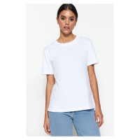 Trendyol White 100% Cotton Premium Basic Crew Neck Knitted T-Shirt