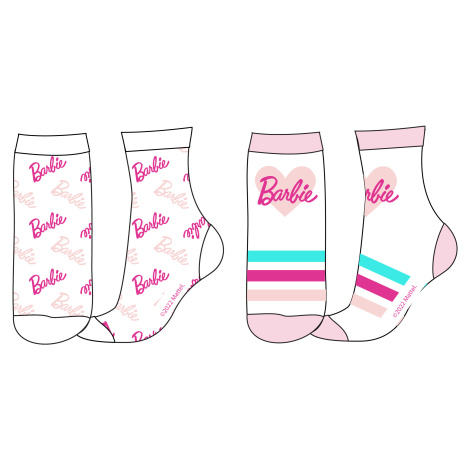 Barbie- licence Dívčí ponožky - Barbie 5234323, bílá Barva: Bílá