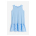H & M - Bavlněné šaty áčkového střihu - modrá