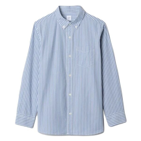 GAP FA24 LS POPLIN Chlapecká košile, světle modrá, velikost