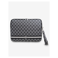 DKNY PU Leather Checkered Pattern and Stripe Obal na Notebook 13/14 Black