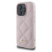 Guess PU Leather Quilted Zadní Kryt pro iPhone 16 Pro Pink