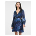 Tmavě modré dámské šaty s přehozem Guess Farrah