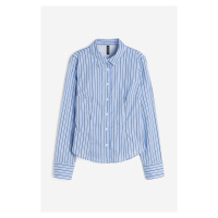 H & M - Přiléhavá popelínová košile - modrá
