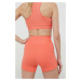 Tréninkové šortky LaBellaMafia Go On dámské, oranžová barva, s aplikací, high waist