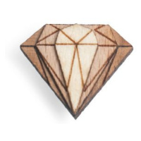 Dřevěná ozdoba do klopy Diamond Lapel