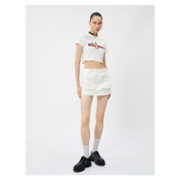Koton Cargo Mini Shorts Skirt Pocket Cotton