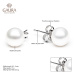 Gaura Pearls Stříbrné náušnice s bílou perlou Hayley, stříbro 925/1000, 7.5-8 mm EFB08/W Bílá