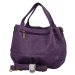 Stylová velká dámská koženková kabelka Ariell,   fialová