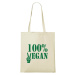 DOBRÝ TRIKO Bavlněná taška s potiskem 100% vegan Barva: Tyrkysová