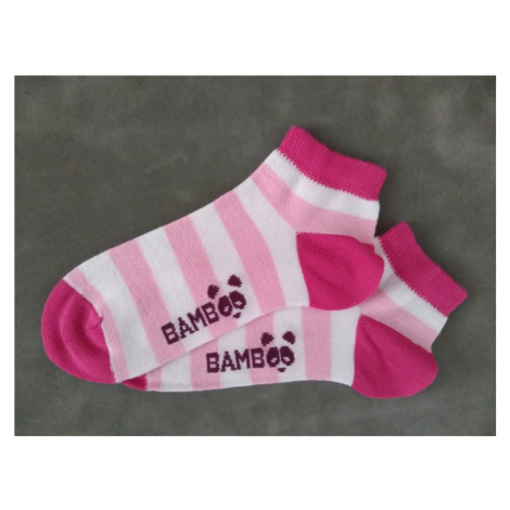 Dětské bambusové ponožky Trepon - Kubík růžovo-bílá