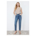 Trendyol Blue High Waist Slim Mom Jeans