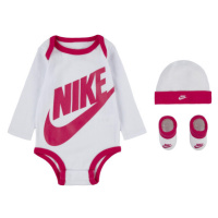 Nike futura logo ls hat / bodysuit / bootie 3pc 0-6m