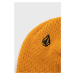 Čepice Volcom oranžová barva, z tenké pleteniny
