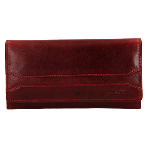 Lagen Dámská kožená peněženka W-22025/T červená