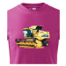 Dětské tričko s kombajnem - krásný barevný motiv s plnými barvami