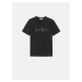Tričko trussardi t-shirt logo print cotton jersey 30/1 černá
