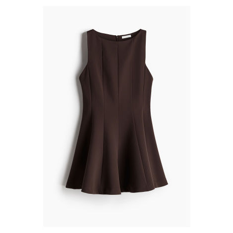H & M - Šaty's rozšířenou sukní - hnědá H&M