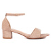 Pk Designové sandály dámské zlaté na širokém podpatku ruznobarevne