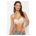 Trendyol Ten Lace Rope Strap Push-Up Strapless Knitted Bra