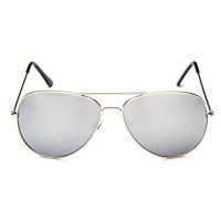 Sunmania Sunmania Stříbrné zrcadlové brýle pilotky 