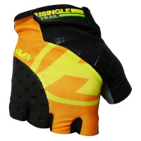 HAVEN Cyklistické rukavice krátkoprsté - SINGLETRAIL - černá/oranžová