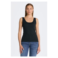 TOP GANT SLIM RIBBED TANK TOP černá