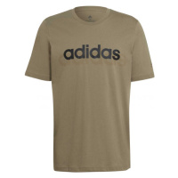 adidas LINEAR TEE Pánské tričko, khaki, velikost