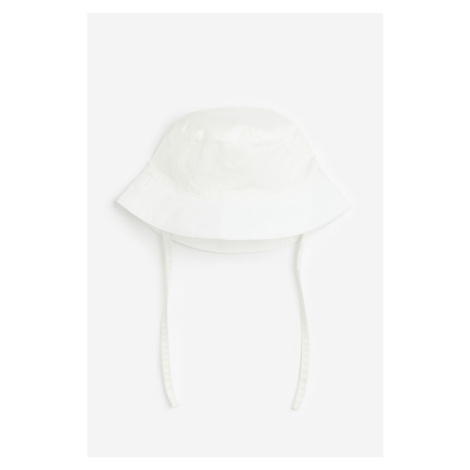 H & M - Bavlněný klobouk bucket - bílá H&M