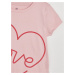 GAP Dětské tričko love organic Růžová