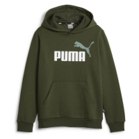 Puma ESSENTIALS + 2 COL HOODIE Chlapecká mikina, zelená, velikost