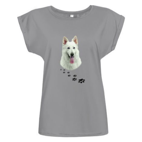 Dámské tričko Bílý švýcarský ovčák