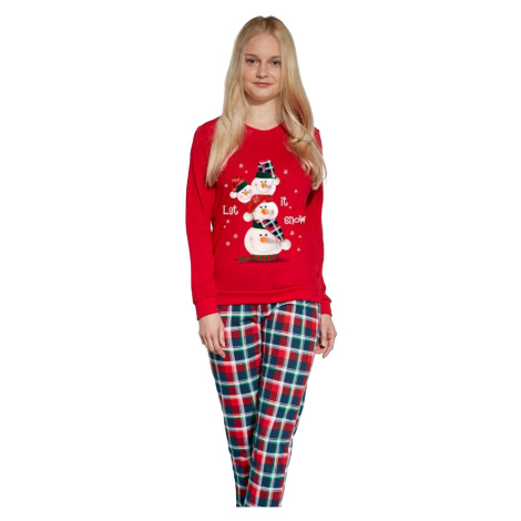 Dívčí dlouhé pyžamo Cornette 592-594/172 Snowman 2