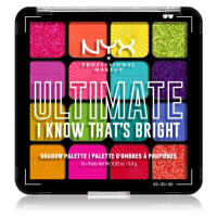 NYX Professional Makeup Ultimate Shadow Palette oční stíny odstín I Know That's Bright 16 ks