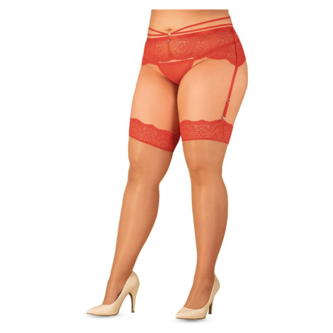 Jemné punčochy Loventy stockings - Obsessive Červená