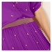 Blancheporte Krátká sukně se zlatým potiskem purpurová/zlatá