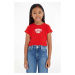 Dětské tričko Tommy Hilfiger červená barva