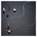 Victoria Filippi Souprava náhrdelníku a náušnic Swarovski Elements Jasmine SET0278 Červená 40 cm